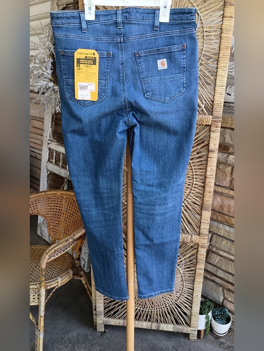 NWT Carhartt Women's Slim Fit Blue Denim Jeans_12